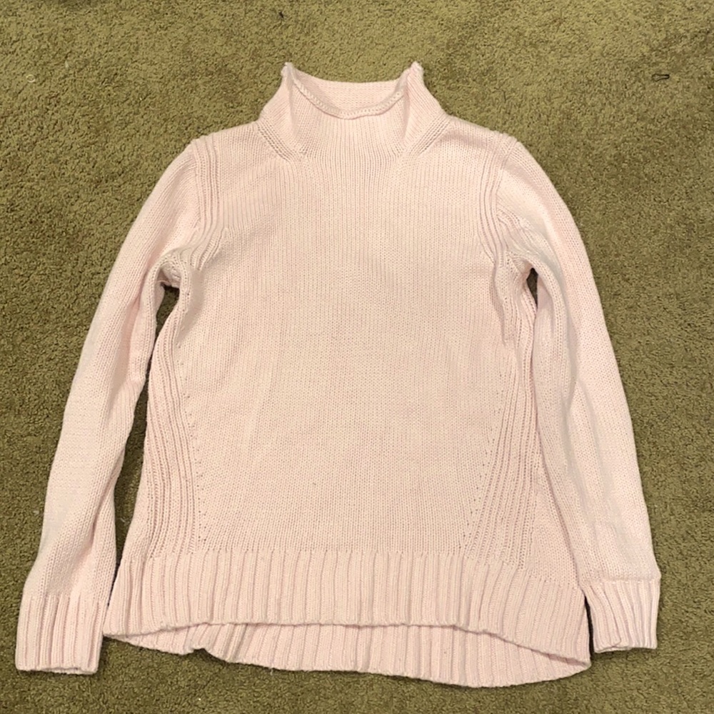 Jcrew Always - mockneck pale pink sweater - size medium